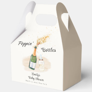 Ballotins Baby shower champagne minimaliste Poppin Bouteille