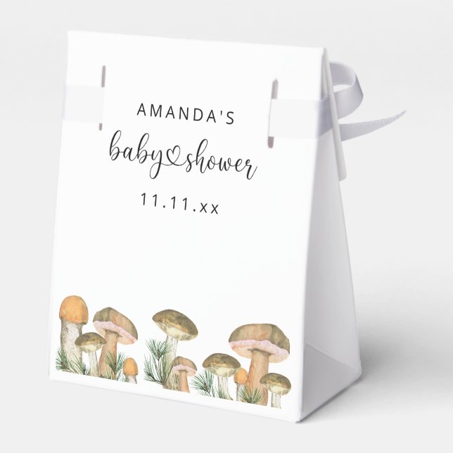 Ballotins Baby shower champignons de forêt  (Arrière)
