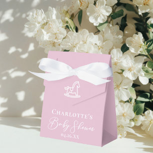 Ballotins Baby shower Cheval Rose Blanc Rocheux Cute