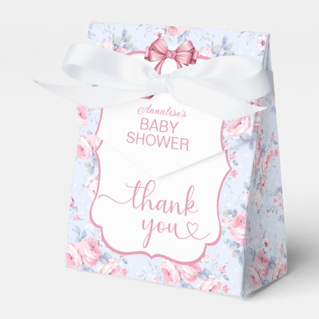 Ballotins Baby shower Chic Bow Merci Shabby (Verso)