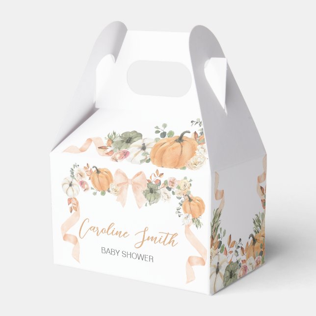 Ballotins Baby shower Citrouille Orange Bow (Verso)
