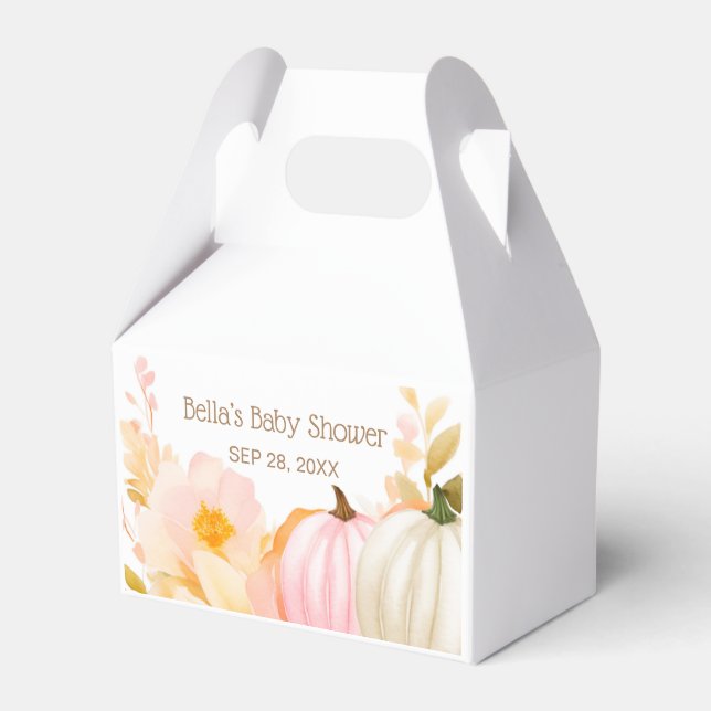 Ballotins Baby shower Citrouille rose (Verso)