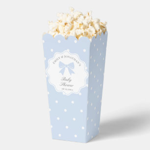 Ballotins Baby shower classique Pois Dusty Blue Bow Boy
