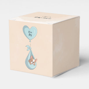 Ballotins Baby shower Coeur bleu Chien à Chien à Chien à Chi