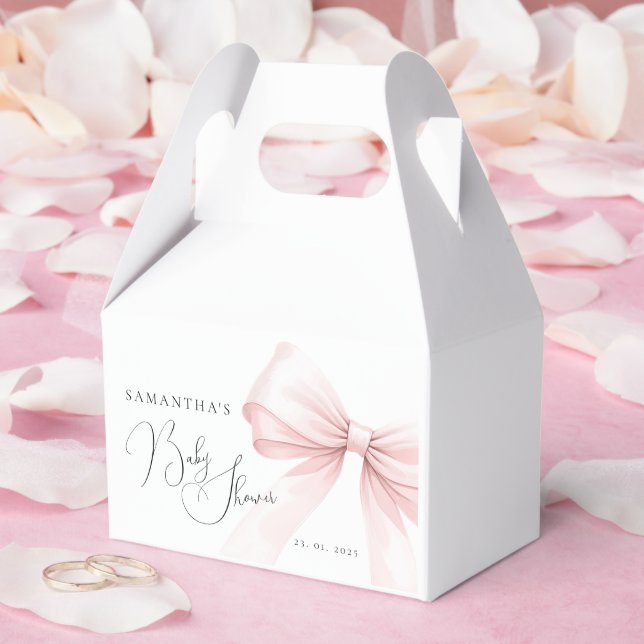 Ballotins Baby shower Coquette Rose Bow Favoriser les sacs (Mariage)