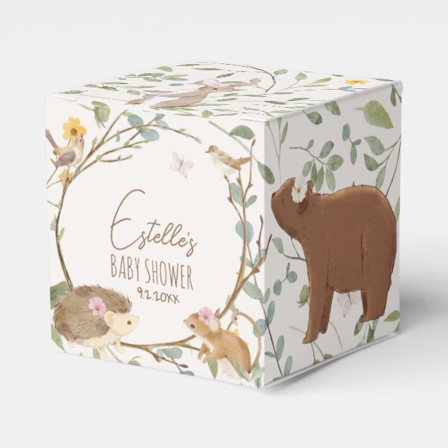 Ballotins Baby shower d'amis de la forêt (Verso)