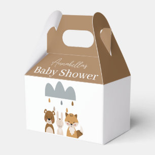 Ballotins Baby shower d'animaux boho mignons en bois