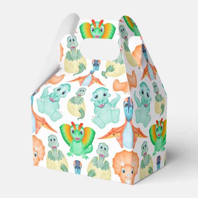 Ballotins Baby shower d'anniversaire de Dinosaur (Verso)