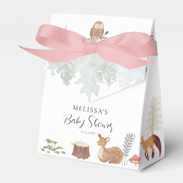 Ballotins Baby shower d'aquarelle d'automne (Verso)