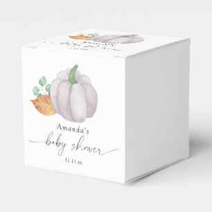 Ballotins Baby shower d'automne citrouille blanc