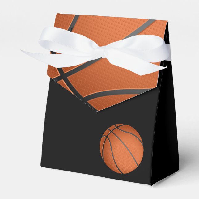Ballotins Baby shower de basket-ball noir (Verso)