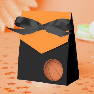 Ballotins Baby shower de basket-ball orange et noir