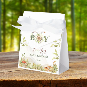 Ballotins Baby shower de bois Champignons rustiques Garçon v