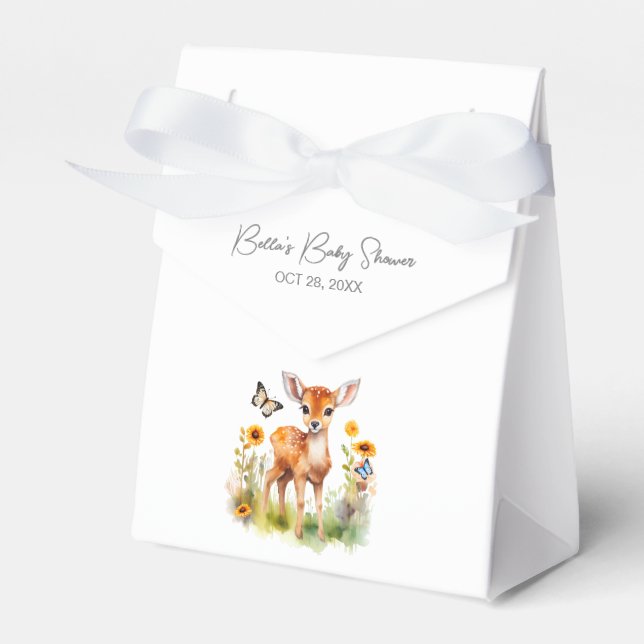Ballotins Baby shower de cerfs d'animaux de bois (Verso)