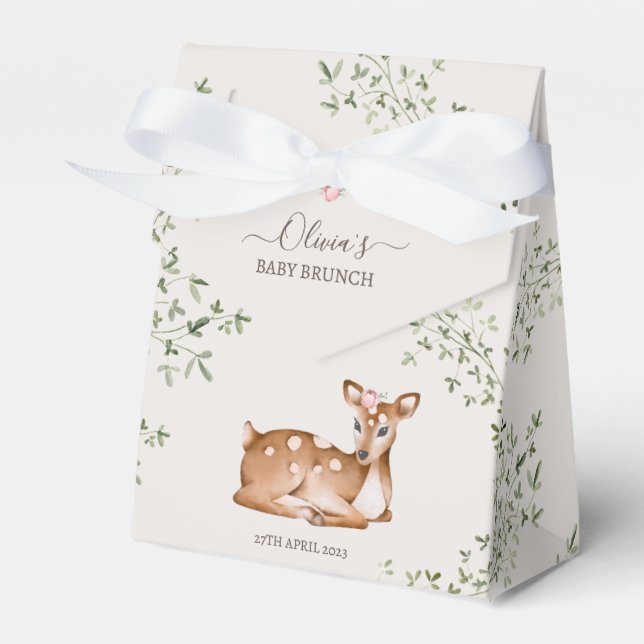 Ballotins Baby shower de cerfs de bois (Verso)