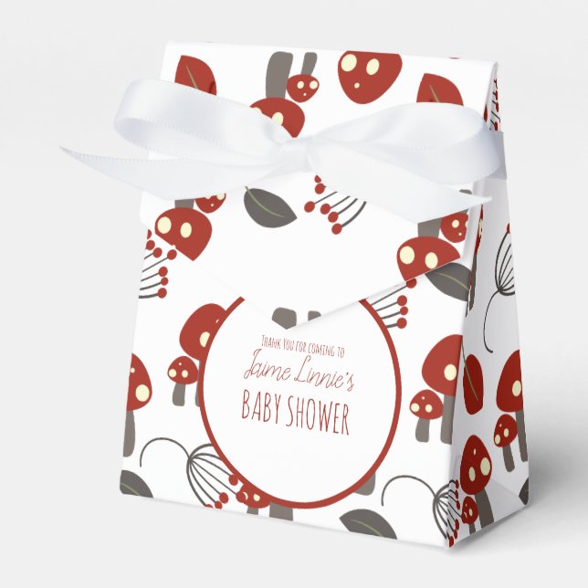 Ballotins Baby shower de champignons mignons Jardin Forêt Me (Verso)