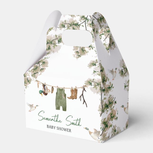 Ballotins Baby shower de chasse au canard (Verso)