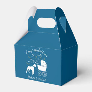 Ballotins Baby shower de Chien de Boxe Garçon bleu