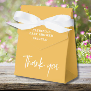 Ballotins Baby shower de couleur jaune automne