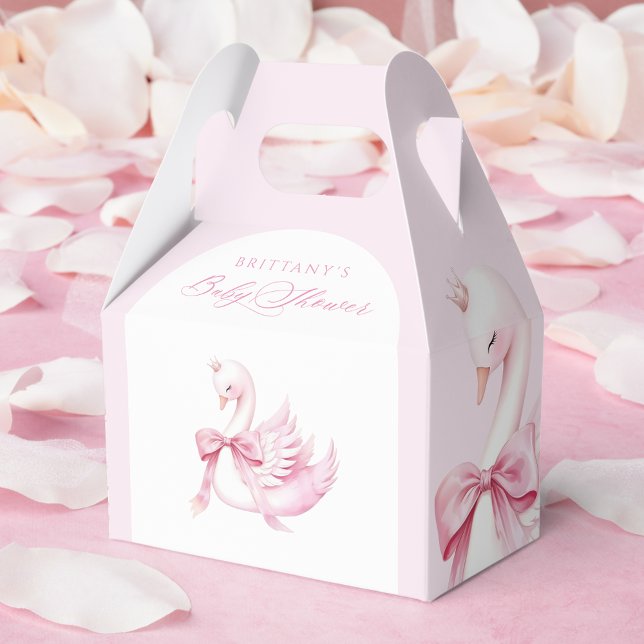 Ballotins Baby shower de cygne rose Coquette (Créateur téléchargé)
