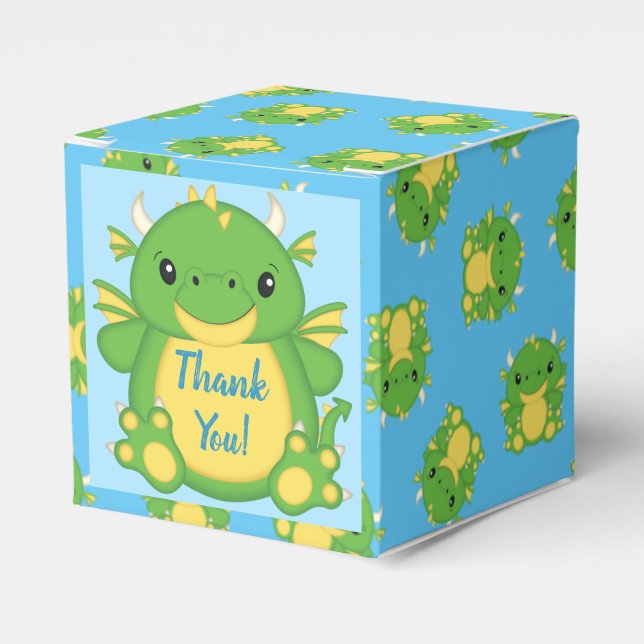 Ballotins Baby shower de dragon bleu (Verso)