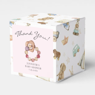 Ballotins Baby shower de fille anneau de l'aquarelle vintage