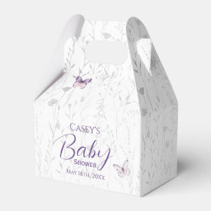 Ballotins Baby shower de fille papillon floral pourpre