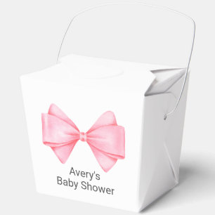 Ballotins Baby shower de fille rose Bow moderne