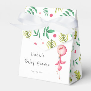 Ballotins Baby shower de Flamant rose floral tropical person