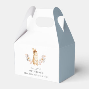 Ballotins Baby shower de Fleur sauvage de lapin minimaliste