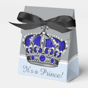 Ballotins Baby shower de garçon princier d'argent bleu