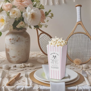 Ballotins Baby shower de Merci de tennis Chic Pink Stripes