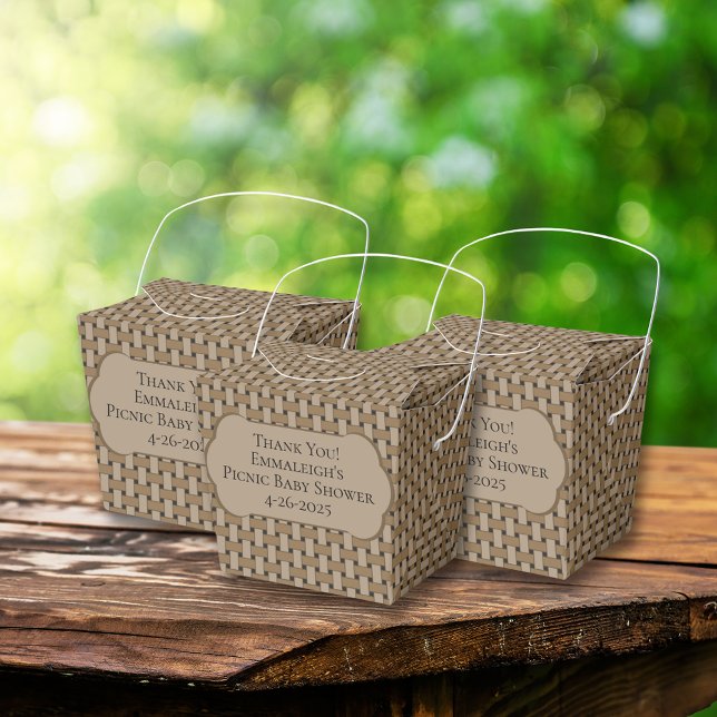 Ballotins Baby shower de pique-nique Brown Merci (Créateur téléchargé)