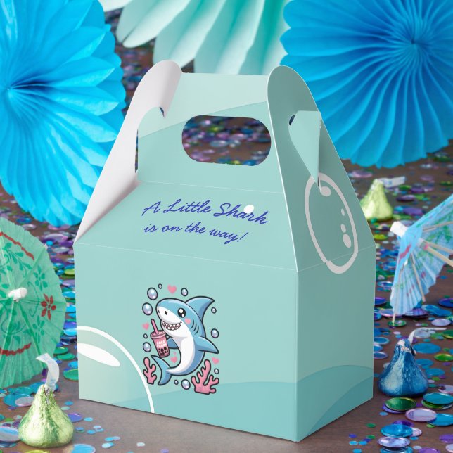 Ballotins Baby shower de requin doux Kawaii bleu (Fête)