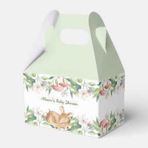 Ballotins Baby shower de végétation fleurie de cerfs de bois