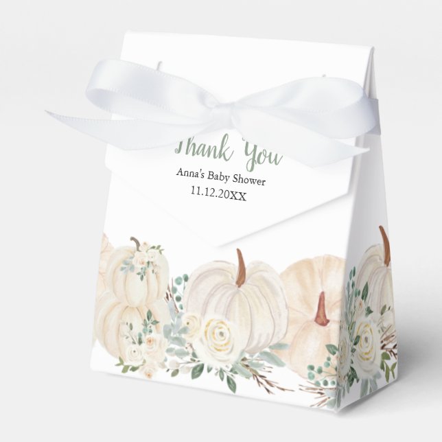 Ballotins Baby shower de verdure Rustique Citrouille aquarel (Verso)