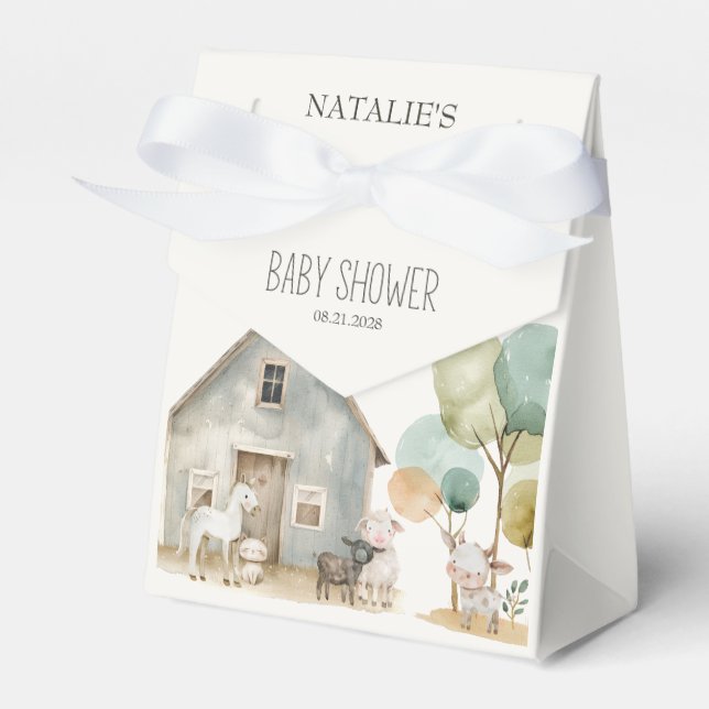 Ballotins Baby shower des animaux de petite ferme (Verso)