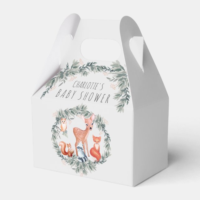 Ballotins Baby shower des bois Animaux forestiers Ballotin (Verso)