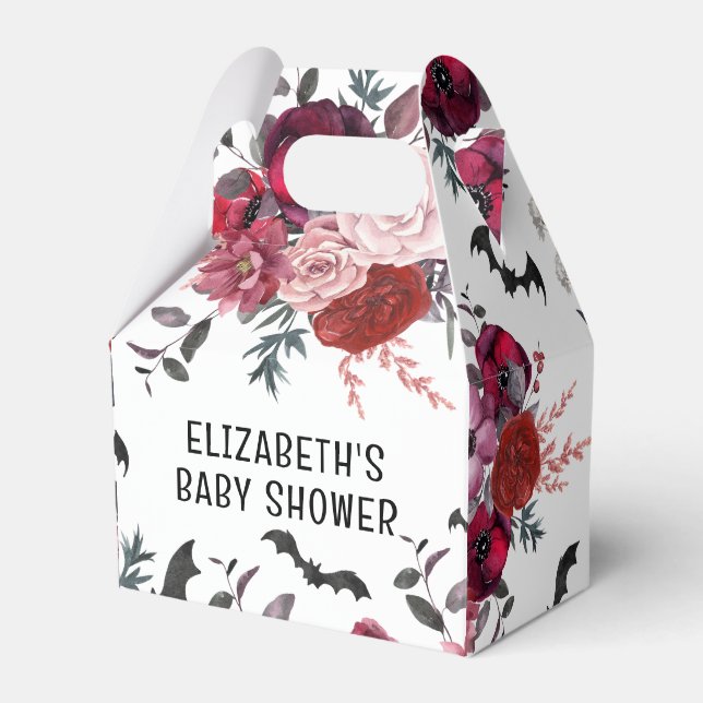 Ballotins Baby shower des fleurs de chauves-souris d'Hallowe (Verso)