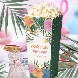 Ballotins Baby shower des points d'aquarelle de perroquet fl