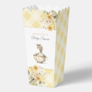 Ballotins Baby shower d'oie soie jaune Popcorn