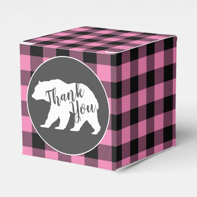 Ballotins Baby shower d'ours rose (Verso)