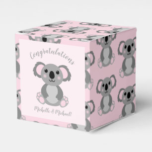 Ballotins Baby shower d'ours rose Koala