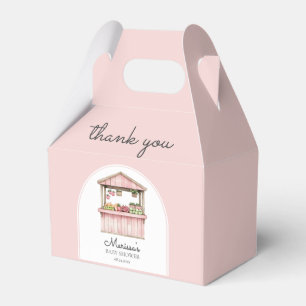 Ballotins Baby shower du marché des fermiers Mercis roses