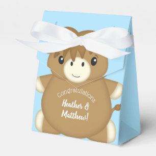 Ballotins Baby shower écossais de vache Highland Blue