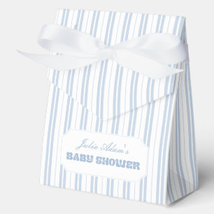 Ballotins Baby Shower élégant à motif rayé bleu poudre