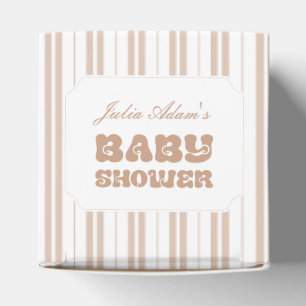 Ballotins Baby Shower élégant Choco Brun motif rayé