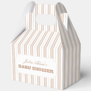 Ballotins Baby Shower élégant Choco Brun motif rayé