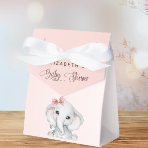 Ballotins Baby shower éléphant fille rougir rose or
