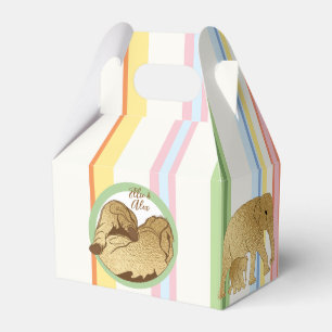 Ballotins Baby shower Elephant Maman et Bébé Stripes